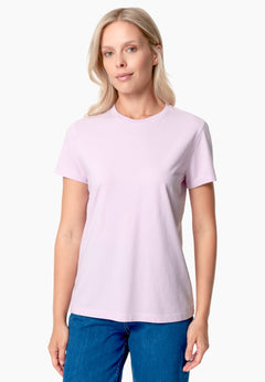 Women's Basic Round Neck T-Shirt Lilac Red