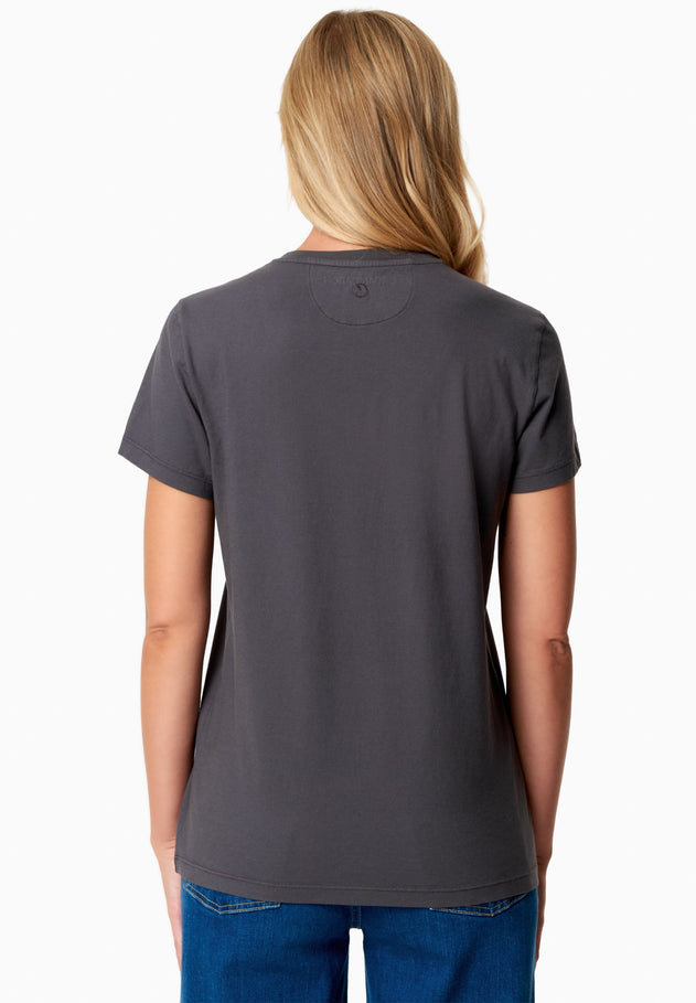 Tessa Basic V-Neck T-Shirt Shadow Grey