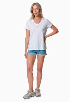 Tessa Basic V-Neck T-Shirt White