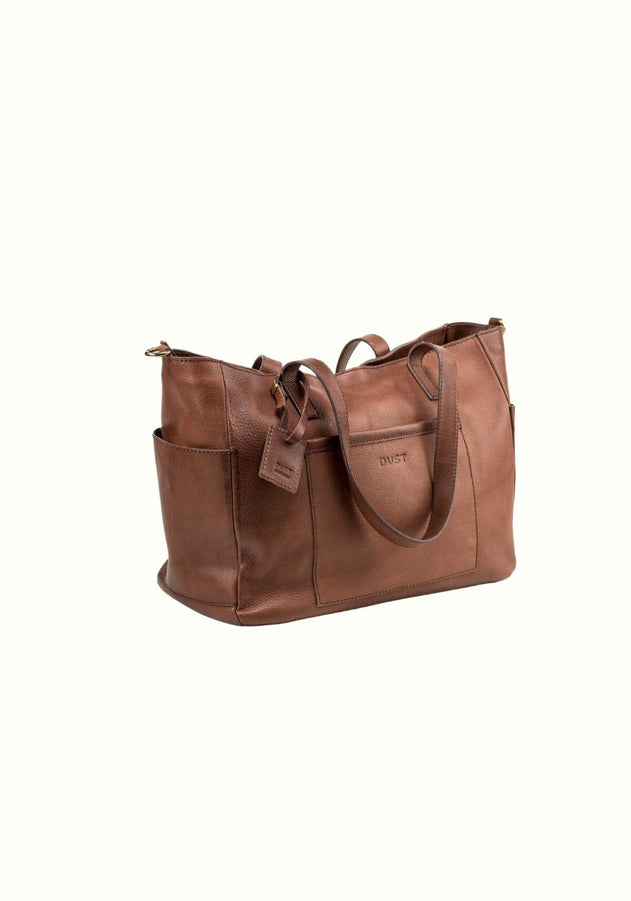 Leather Tote Fifth Avenue Collection Tobacco Brown