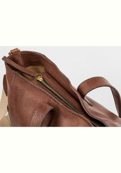 Leather Tote Fifth Avenue Collection Tobacco Brown