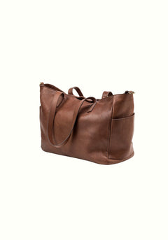 Leather Tote Fifth Avenue Collection Tobacco Brown