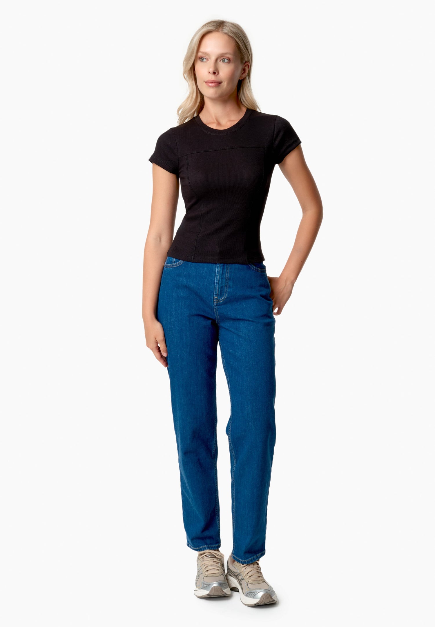 Tillda Ribbed T-Shirt Black