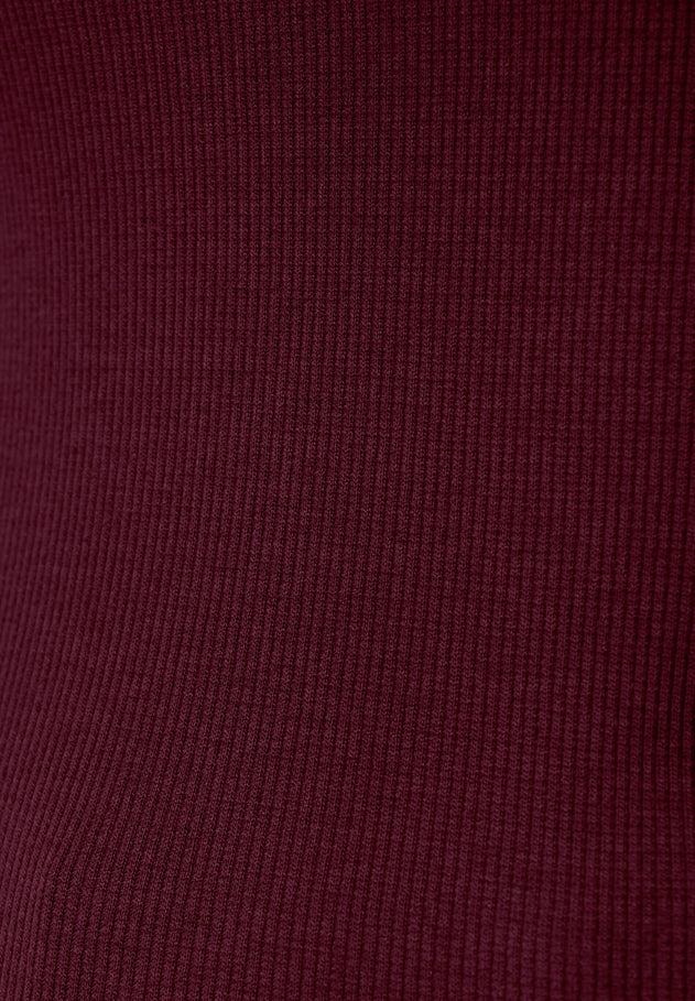 Tillda Ribbed T-Shirt Bordeaux