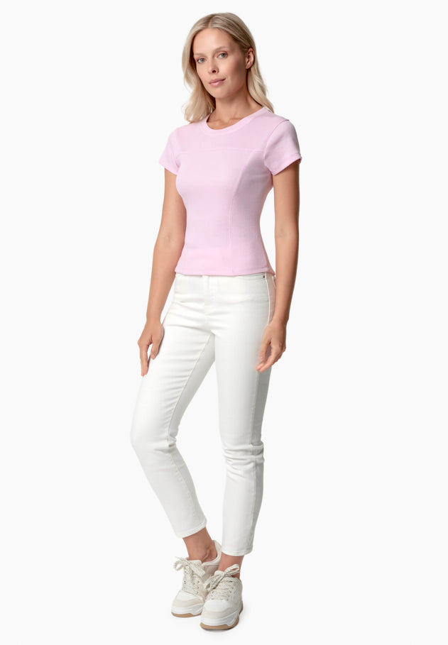 Tillda Ribbed T-Shirt Light Pink