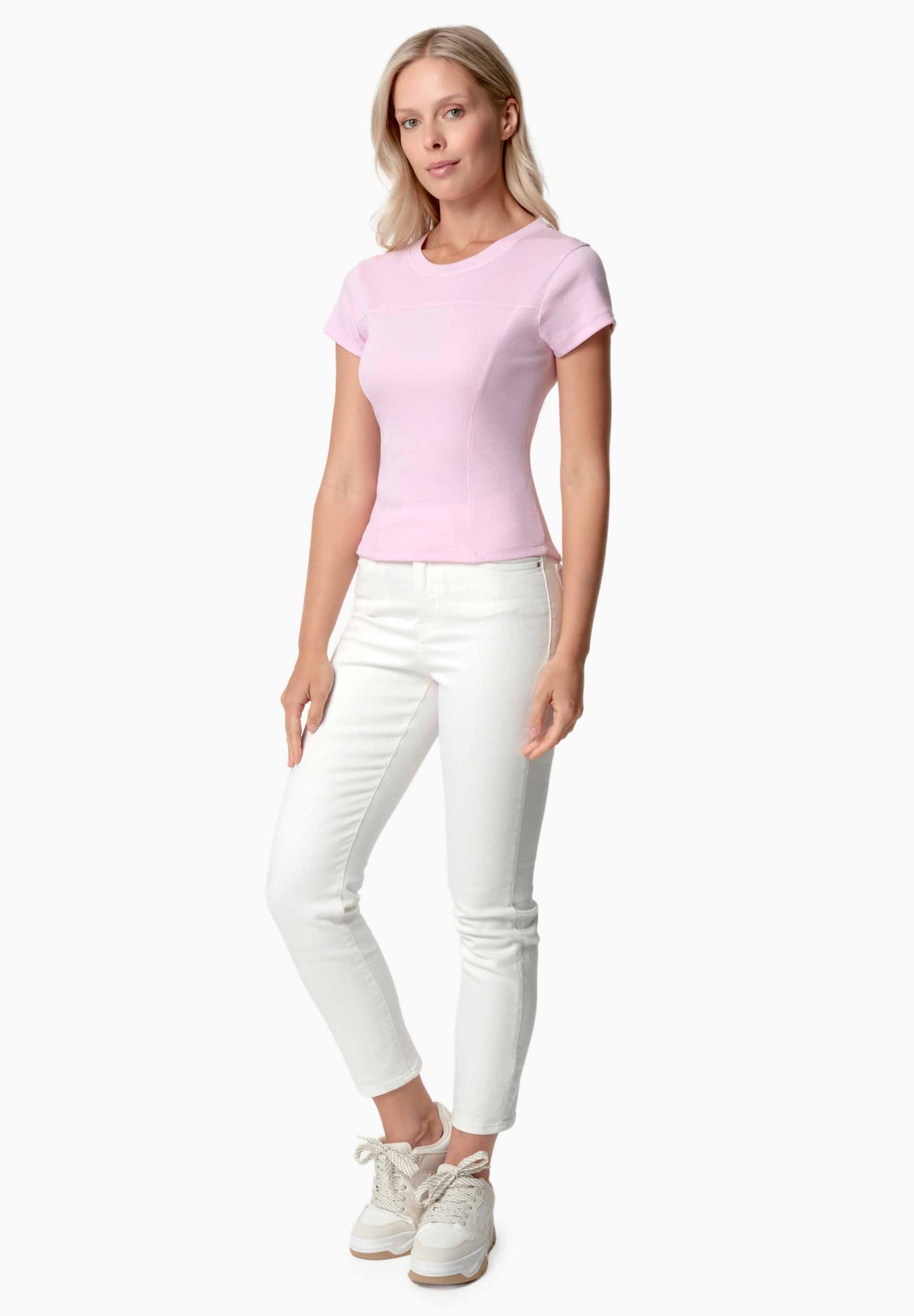 Tillda Ribbed T-Shirt Light Pink