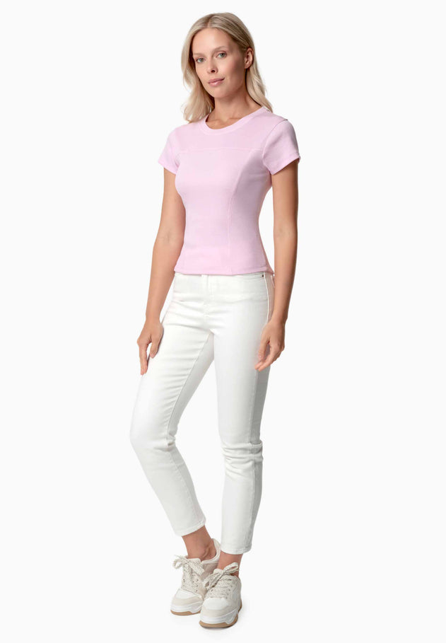Tillda Ribbed T-Shirt Light Pink