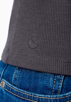 Tillda Ribbed T-Shirt Shadow