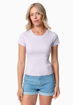Tillda Ribbed T-Shirt Soft Lilac
