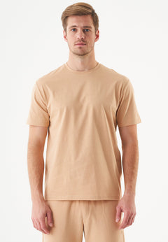 Tillo Unisex Basic Organic Cotton T-Shirt Beige