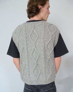 Laimė Alpaca Wool & Cotton Vest Grey