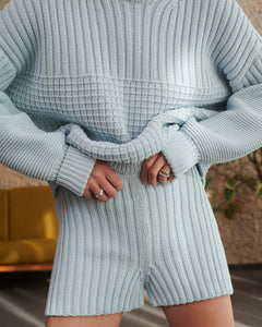 Delčia Cotton Sweater Dew Light Blue