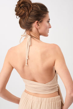 Coastal Wrap Top Soft Suede