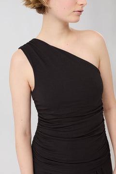 One Shoulder Top Black