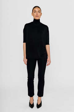 Tomasine Turtleneck Top Black