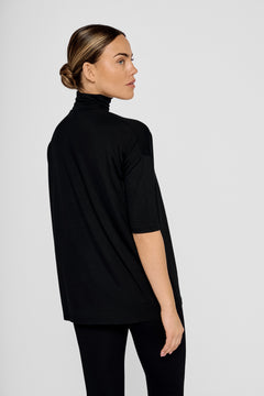 Tomasine Turtleneck Top Black