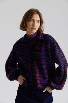 Trixie Recycled Nylon Cardigan Deep Mauve