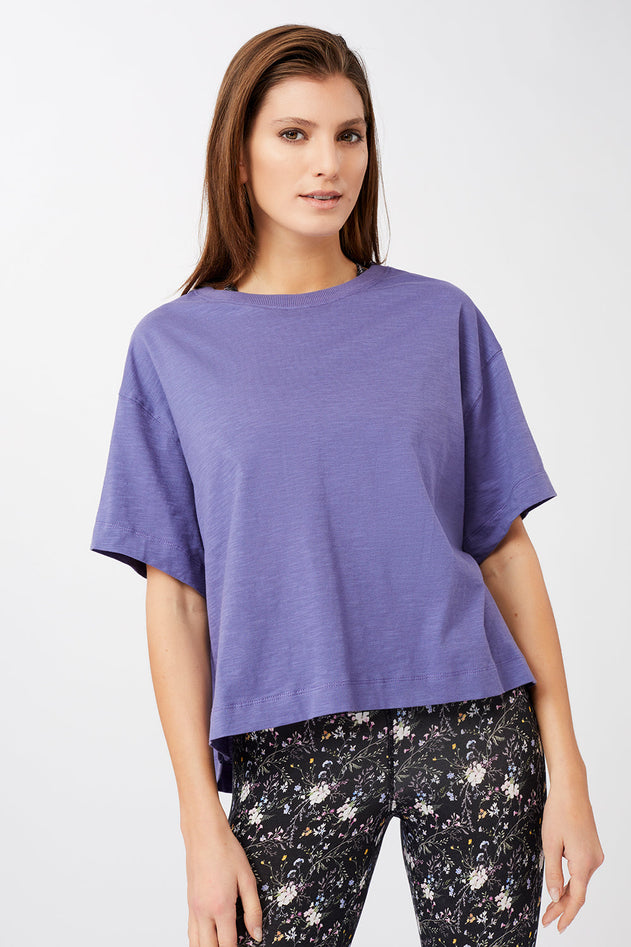 Boxy Tee Shirt Deep Violet