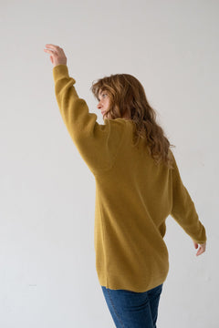 Tam Unisex Organic Cotton Sweater Mustard