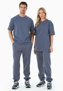 Tussem Unisex Basic Organic Cotton T-Shirt Indigo Blue