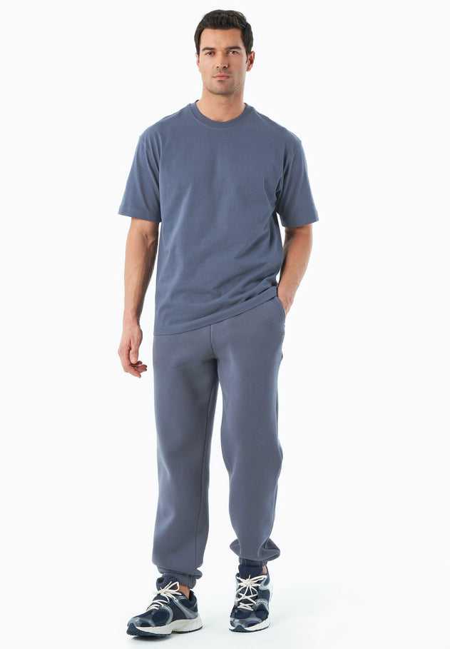 Tussem Unisex Basic Organic Cotton T-Shirt Indigo Blue