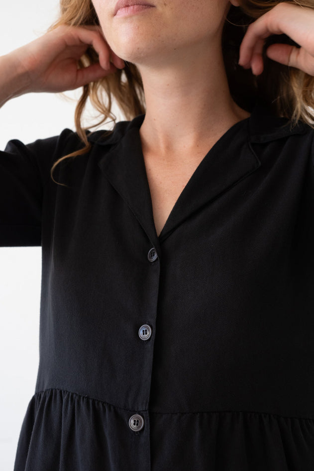 Tracy Tencel Shirt Dress Black