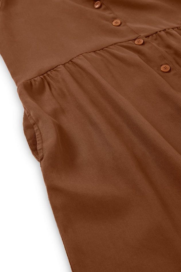Tracy Tencel Shirt Dress Terracotta
