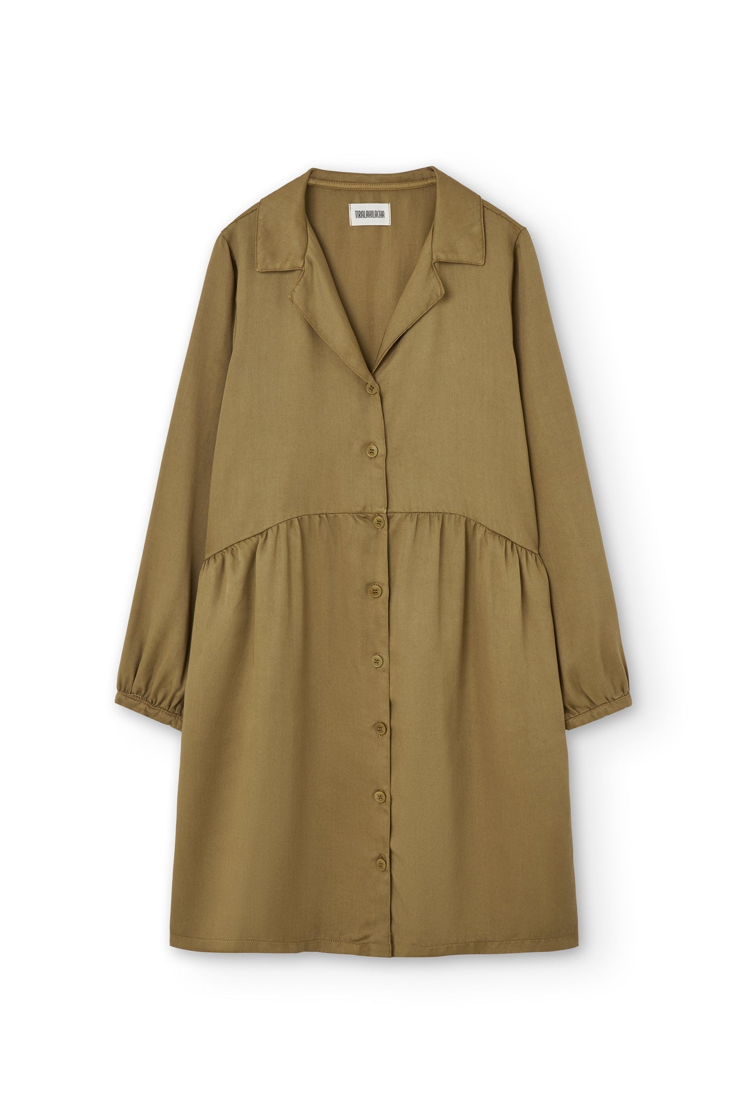Tracy Tencel Shirt Dress Mustard