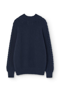 Turner Organic Cotton Sweater Navy Blue