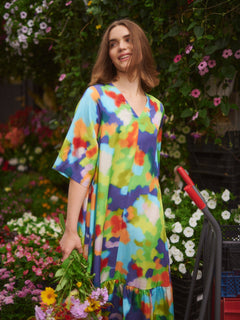 V-Neck Tencel Maxi Dress Flowerfield