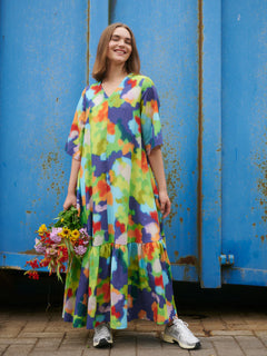 V-Neck Tencel Maxi Dress Flowerfield