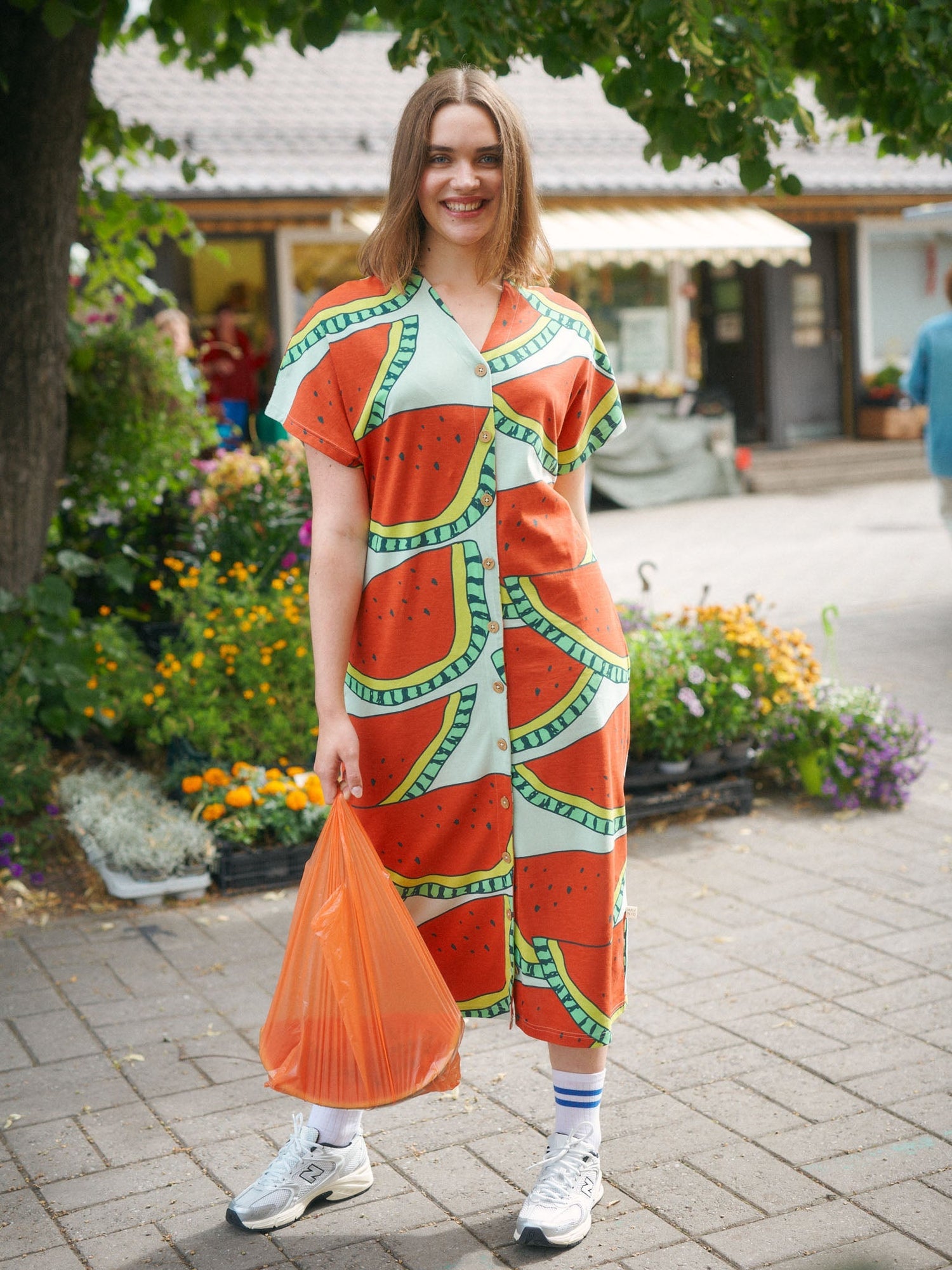 Casual Jersey Dress Watermelon