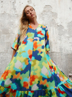 V-Neck Tencel Maxi Dress Flowerfield