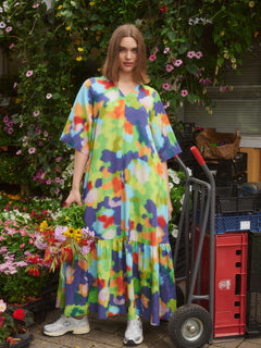 V-Neck Tencel Maxi Dress Flowerfield