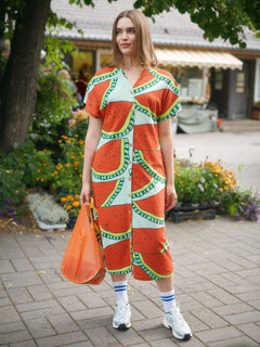 Casual Jersey Dress Watermelon