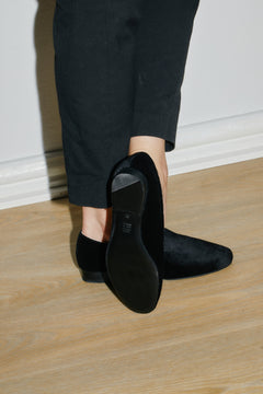 Thomas Velvet Slipper Black