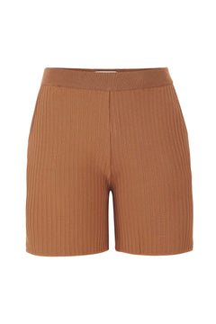 Terra Ribbed Shorts Caramel