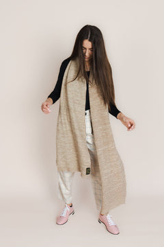 The Hemp & Wool Scarf  Beige