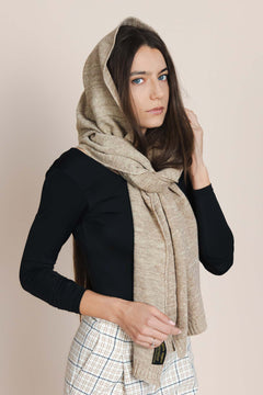 The Hemp & Wool Scarf  Beige