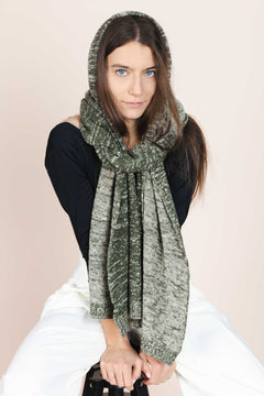 The Hemp & Wool Scarf  Green