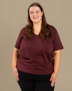 V-Neck T-Shirt Burgundy