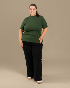 Ribbed T-Shirt Forest Green