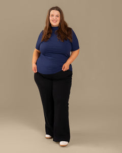 Ribbed T-Shirt Ocean Blue