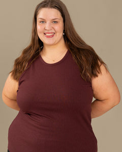 Ribbed Top Burgundy