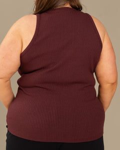 Ribbed Top Burgundy