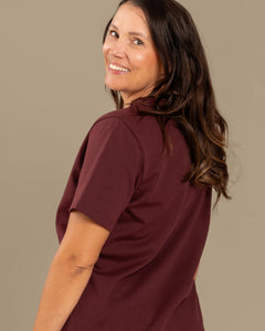 V-Neck T-Shirt Burgundy