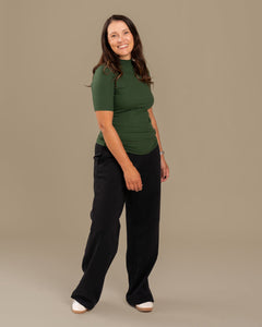 Ribbed T-Shirt Forest Green