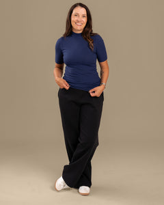 Ribbed T-Shirt Ocean Blue