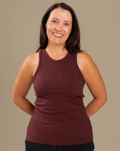 Ribbed Top Burgundy