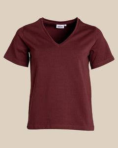 V-Neck T-Shirt Burgundy